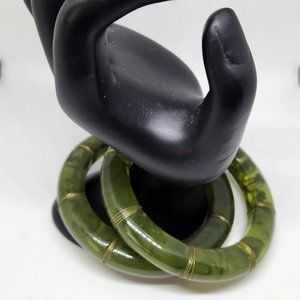 Beautiful Green Bangle Bracelets (2)